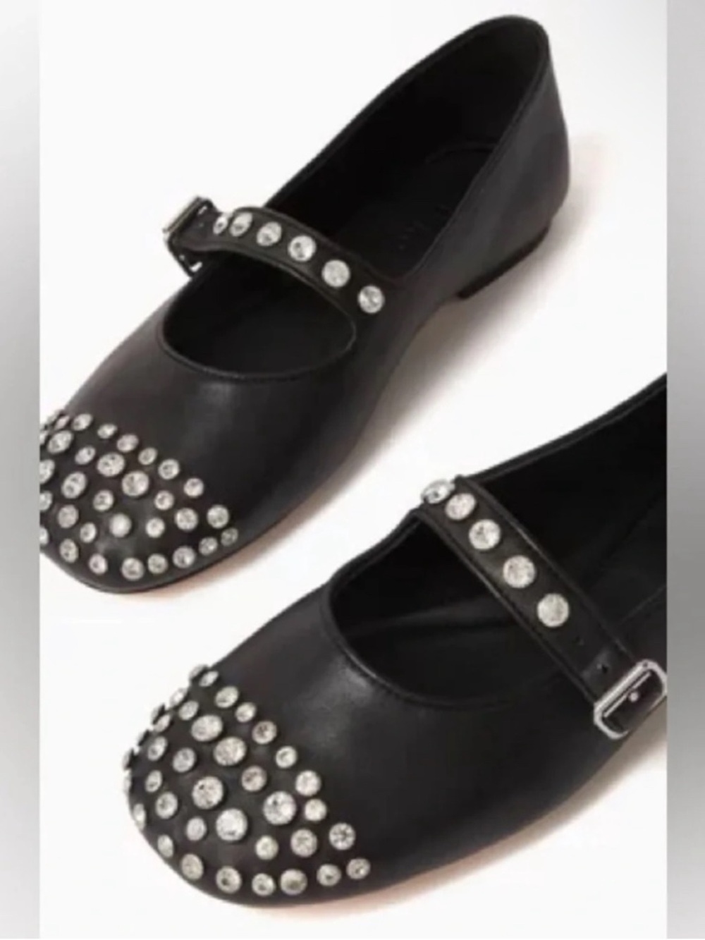 SANDRO- Maryjane flats with rhinestones